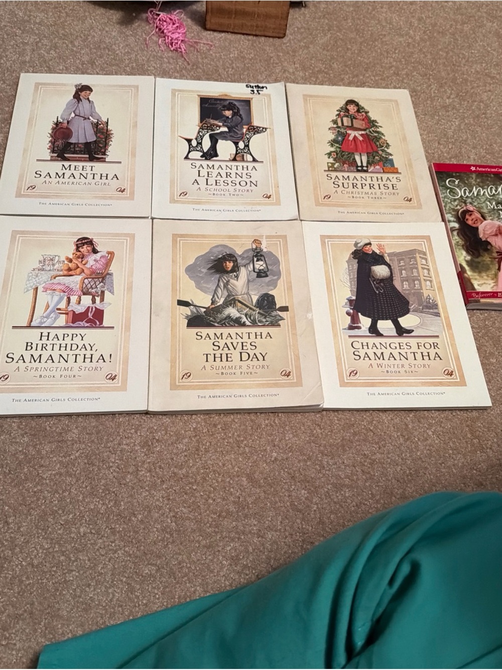 Lot of 7 American Girl Paperback Book Samantha Set & Bonus Book 1st Edition